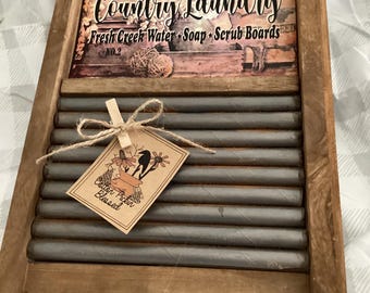 Handmade Washboard: Farmhouse Country Home Laundry Wood Washboard