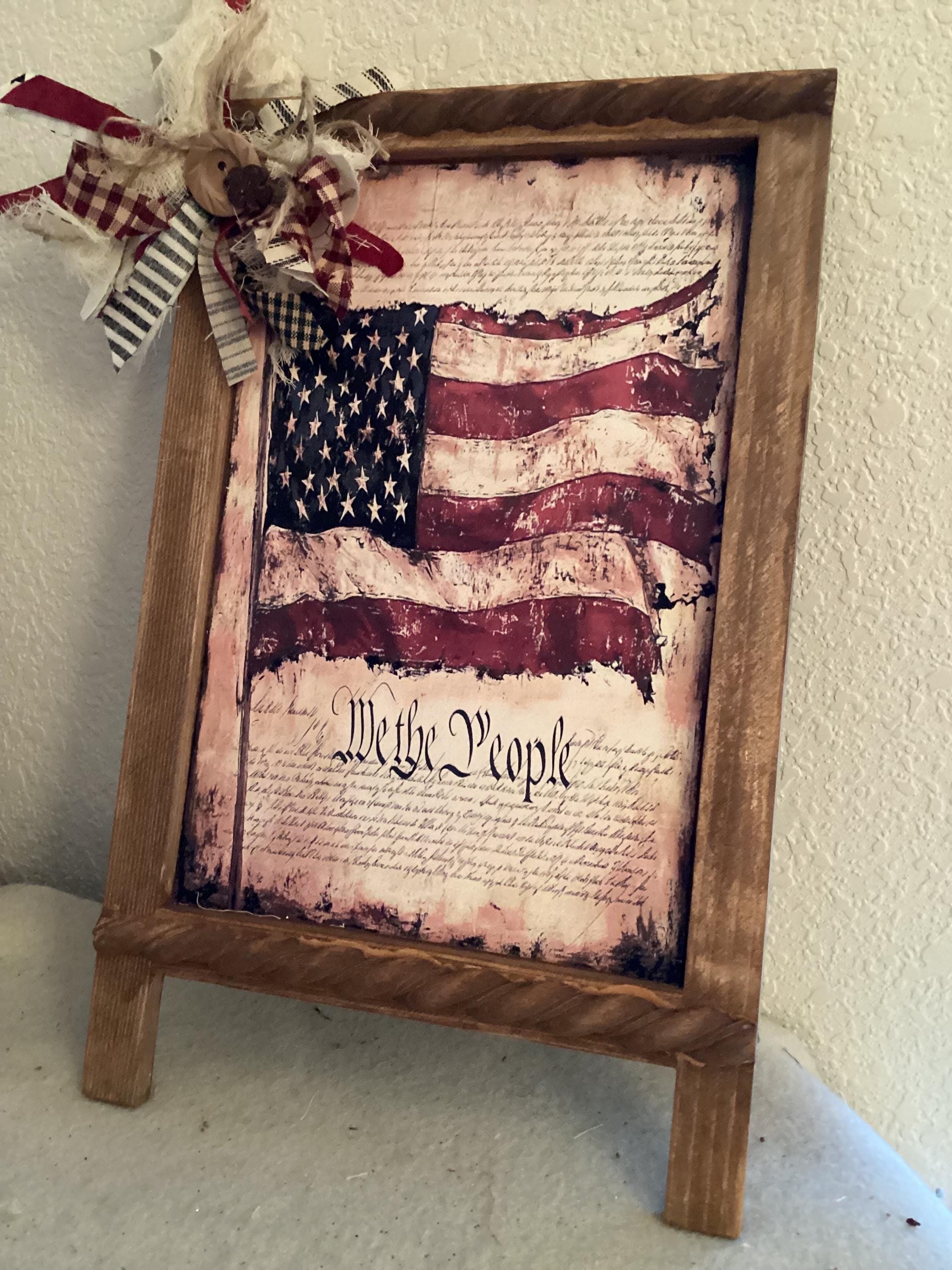 Colonial Sign Frame Wood Standing Sign: Primitive Colonial Gray Salt Box Sign Decor - Etsy