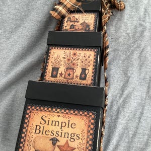 Stacking Boxes: Stacking Simple Blessings/Primitive Kitchen Boxes, Primitive Country Boxes