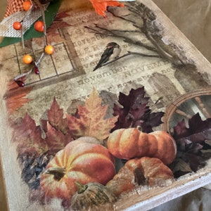 Wooden Breadboard Fall Table Riser, Fall Display Riser Decor, Table ...