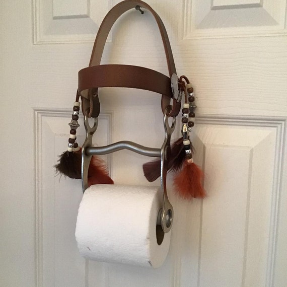 Horse Bit Bathroom Decor Rustic Toilet Paper Holder Western Etsy