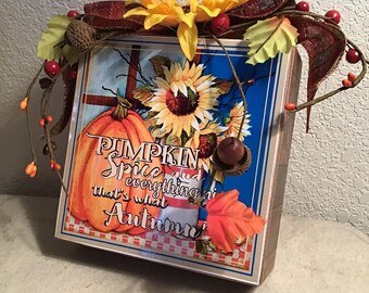 Pumpkin Spice Sign, Fall Signs, Pumpkin Sign, Autumn Sign, Harvest Moon Decor, Harvest Kitchen, Sunflowers Sign, Pumpkins Autumn Sign