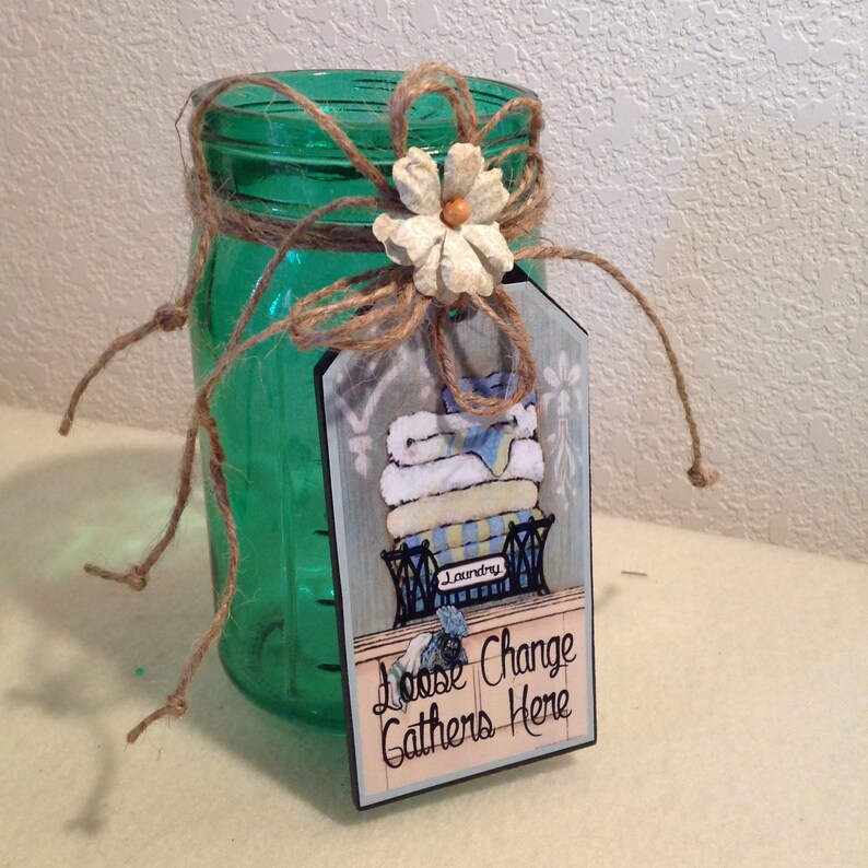 Laundry Coin Jar Laundry Spare Change Jar Owl Laundry Jar Etsy
