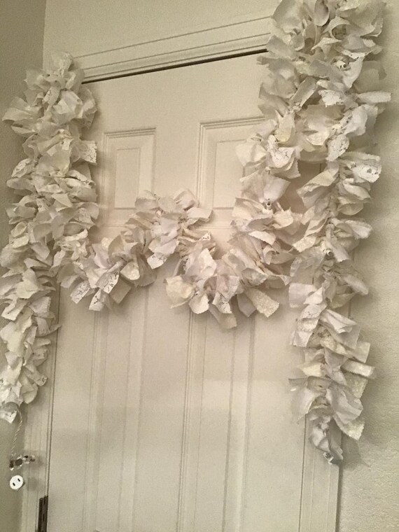 Lighted Fabric Rag Garland 10ft AGD Halloween Decor