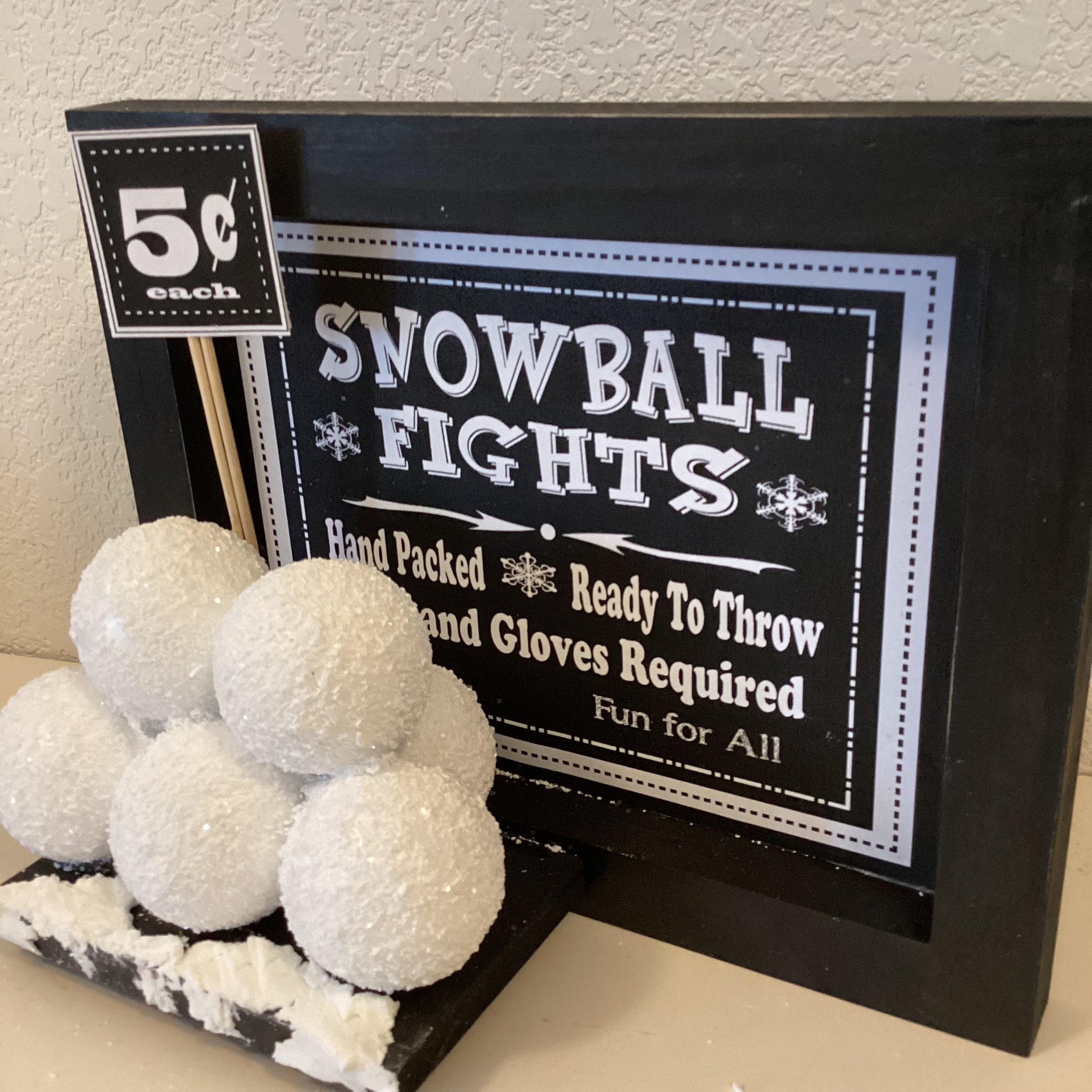 Snowball Fight Sign - Etsy