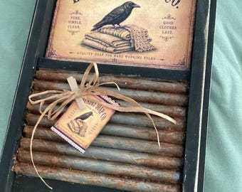 Vintage “dubl Handi” Washboard by the Columbus Washboard Company