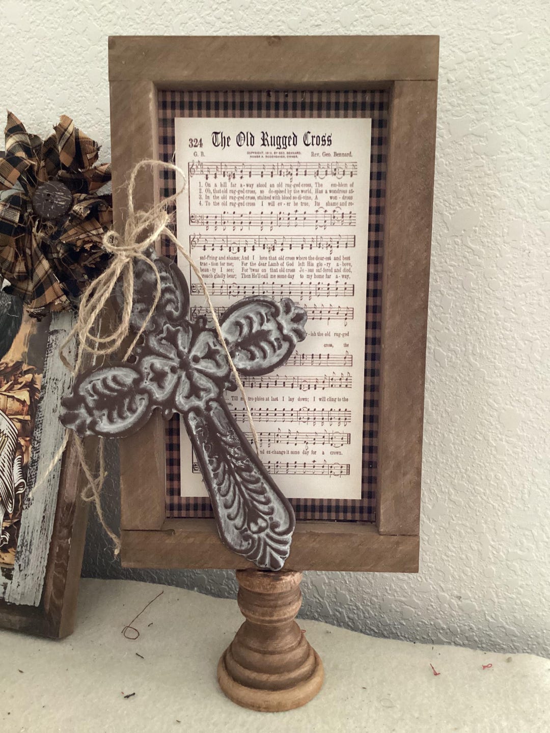 Old Rugged Cross: Rustic Easter Sign, Rusty Look Rugged Cross Decor - Etsy