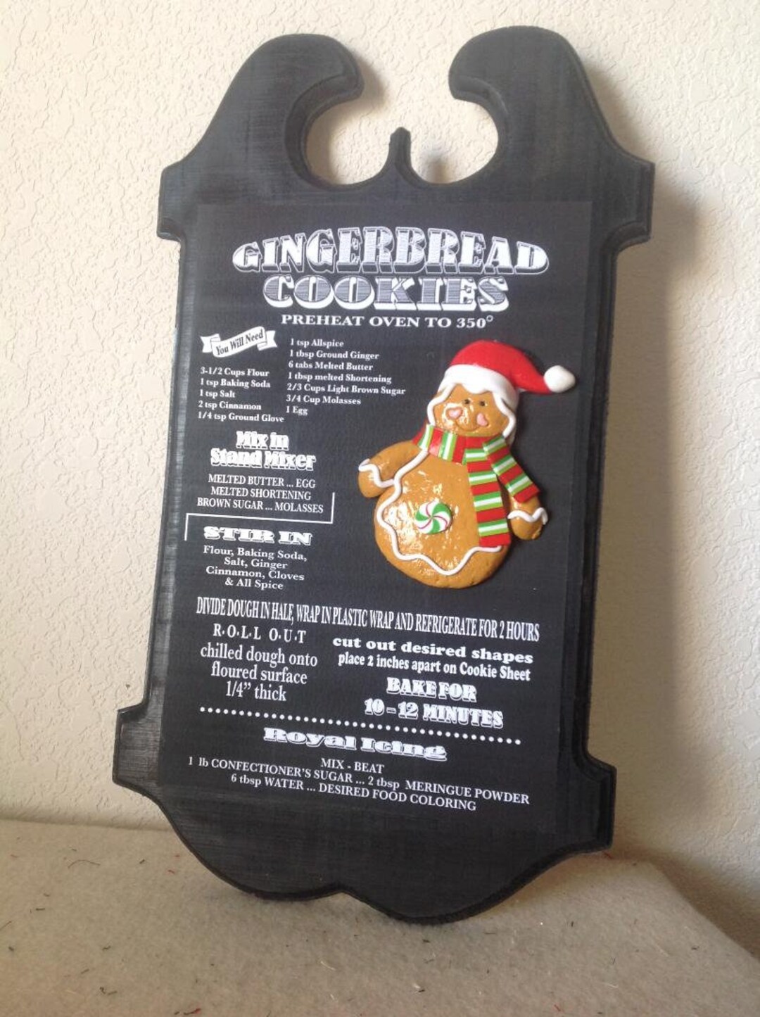 Gingerbread Cookie Recipe, Gingerbread Sign, Kitchen Signs, Country ...