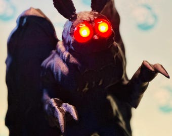Mothman Figur LED Augen 3D Gedruckt -original LWB Modell-