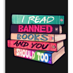Read Banned Books Fine Art Print Poster