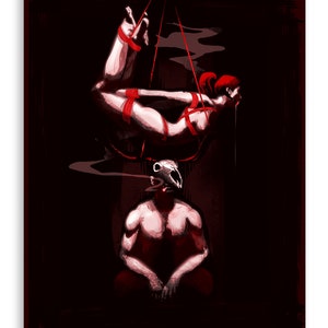 Deer Daddy Series 12: Suspension Fine Art Print Home Decor Wall Art Digital