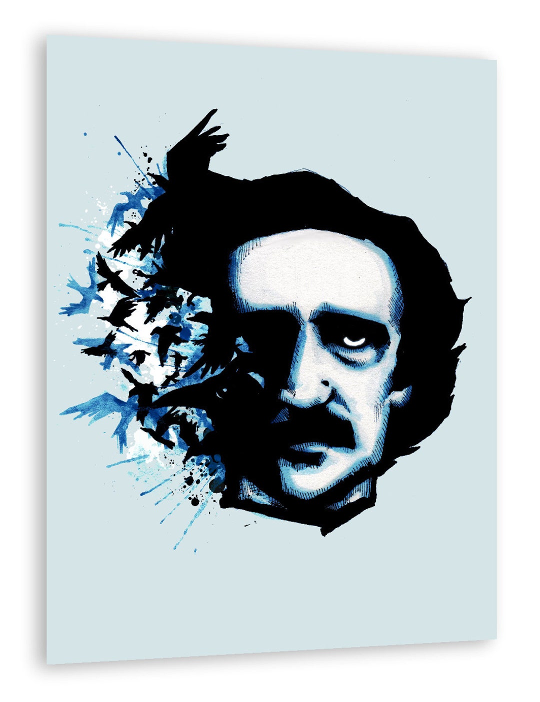 Edgar Allan Poe Crows Fine Art Print Poster Home Decor Wall Art Digital ...