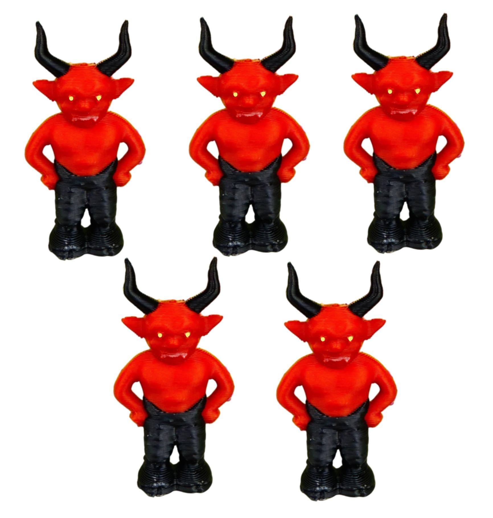 Lil Lucifer 3D Print – Satan Devil Figurine (5 Pack) – PLA