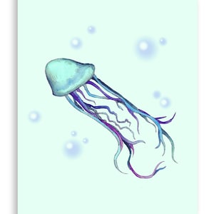 KY Jellyfish Fine Art Print Poster Home Decor Wall Art Digital