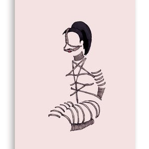 Touw minimalisme Fine Art Print poster woondecoratie muurkunst digitaal