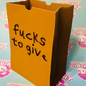 No Fs To Give Sack Bag 3D Printed Statue Funny Humor-original LVB model-