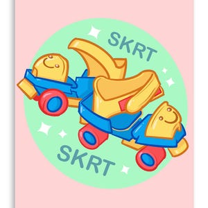Roller Skates Fine Art Print Poster Home Decor Wall Art Digital