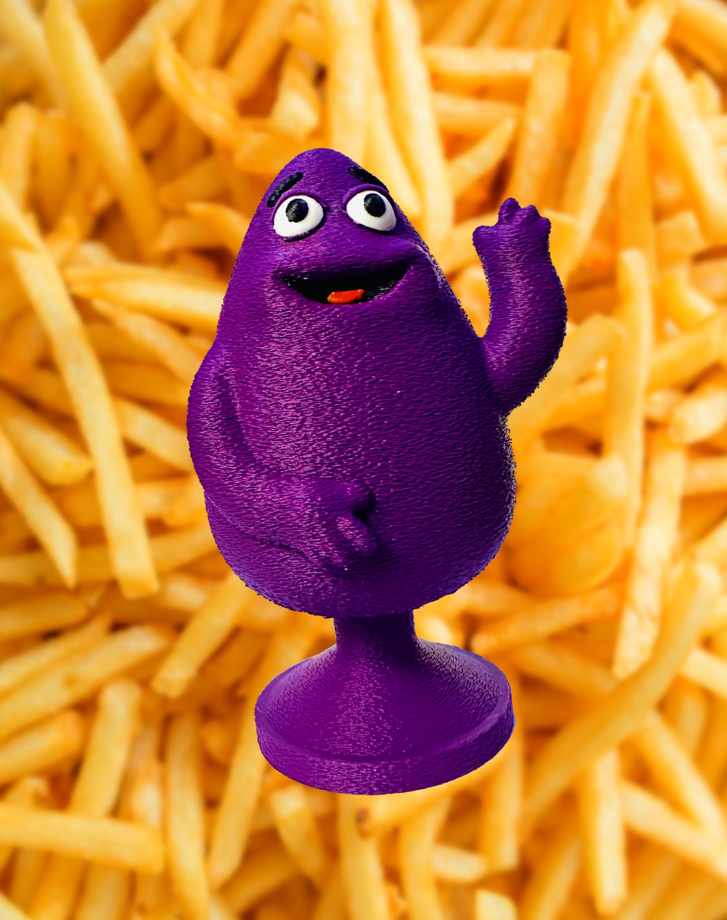 Purple Monster Plug 3D Print Statue Figure Food Funny Humor Butt