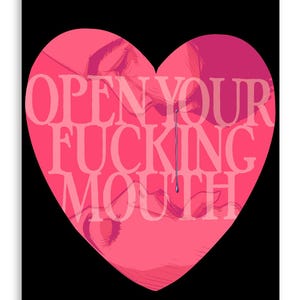 Open je mond Fine Art Print Poster Woondecoratie Muurkunst Digitaal