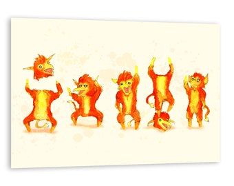 Fire Gang Fine Art Print Poster Home Decor Wall Art Digital