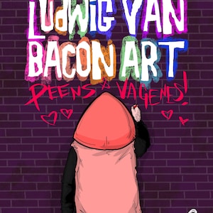 Digital Download: Ludwig Van Bacon Art Coloring Book -Vol 3, Peens & Vagenes