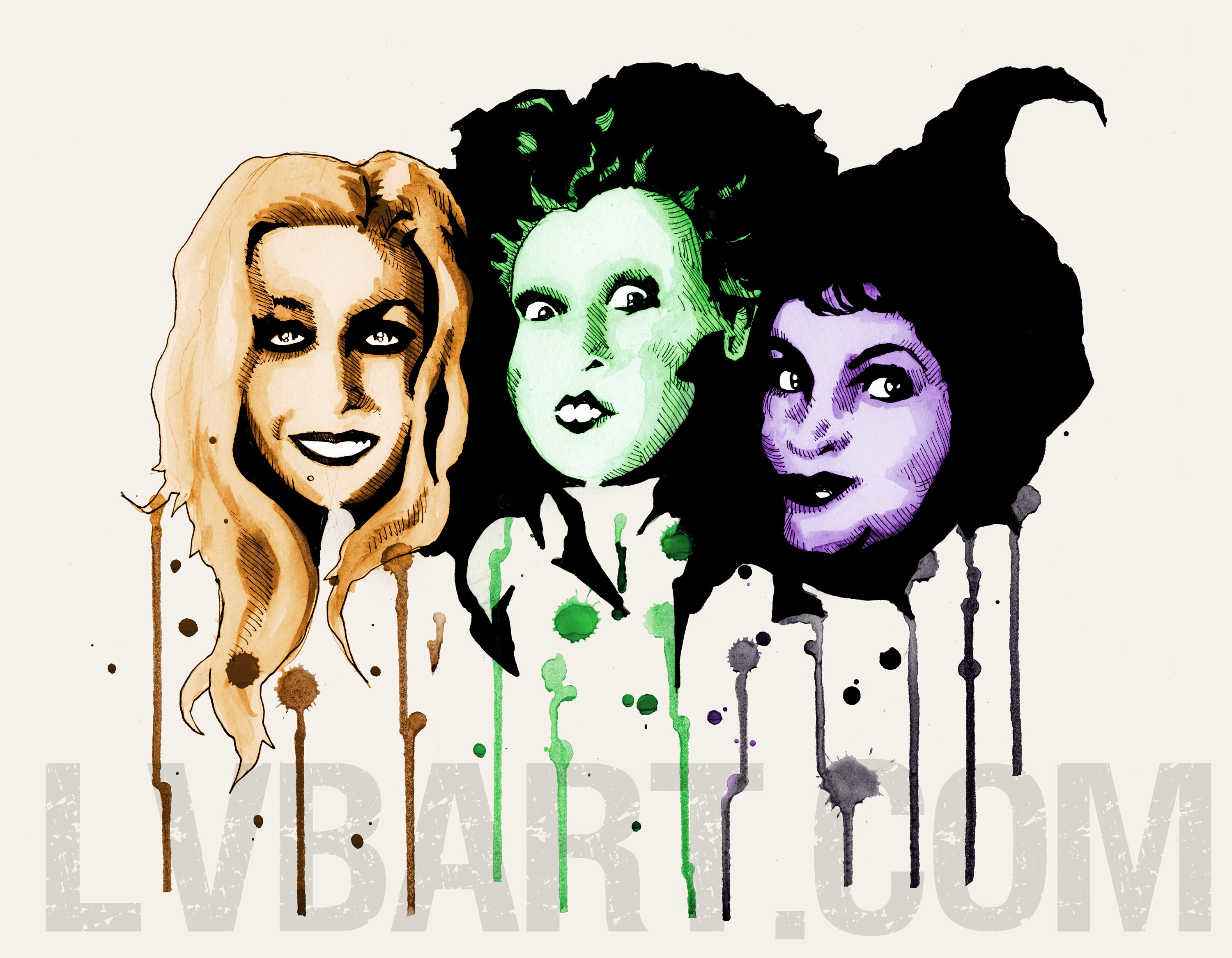 Sanderson Sisters Fine Art Print Poster Etsy
