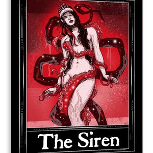 The Siren Tarot Fine Art Print Poster Home Decor Wall Art Digital