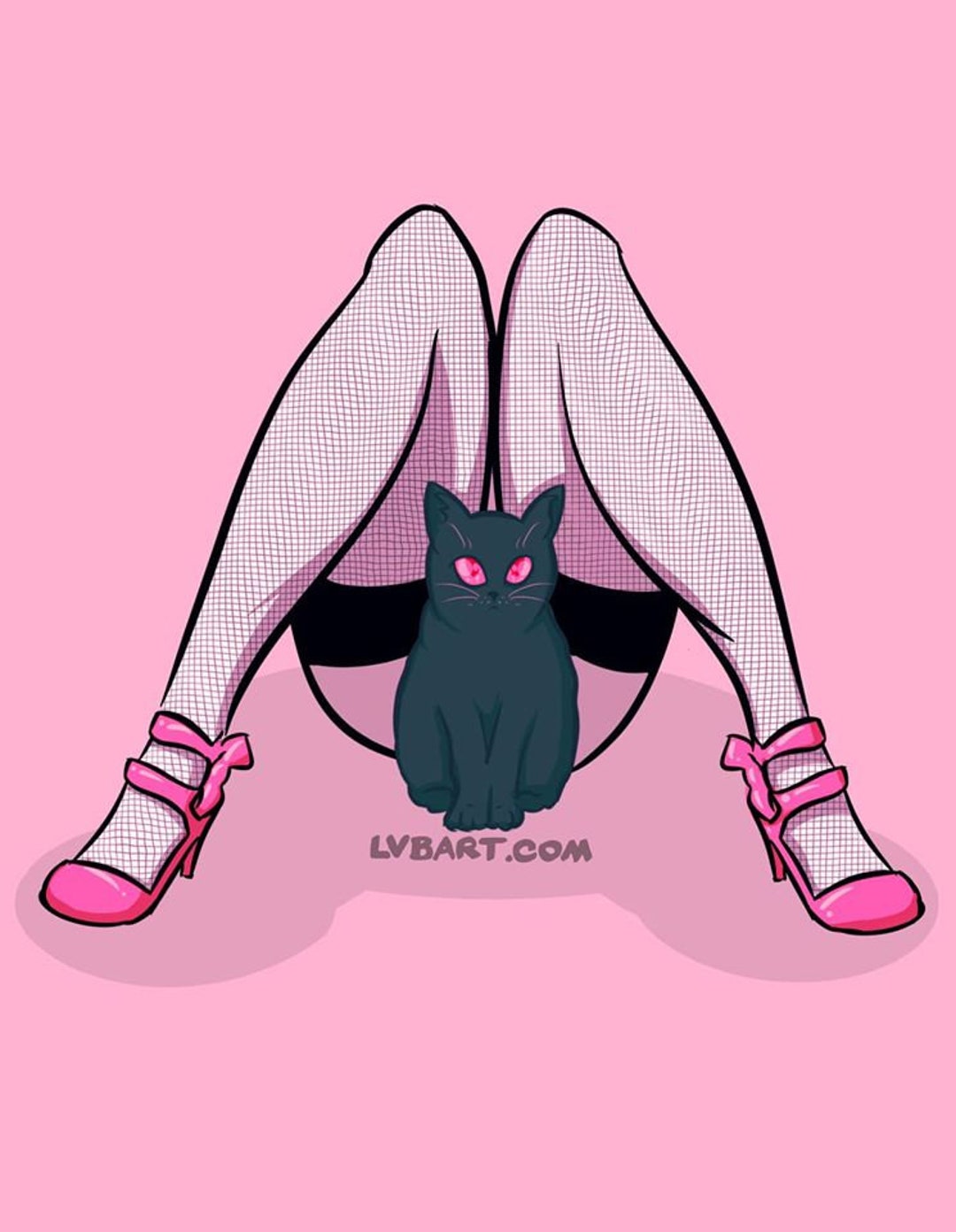 Pink Pussy Fine Art Print Poster Home Decor Wall Art Digital - Etsy Denmark