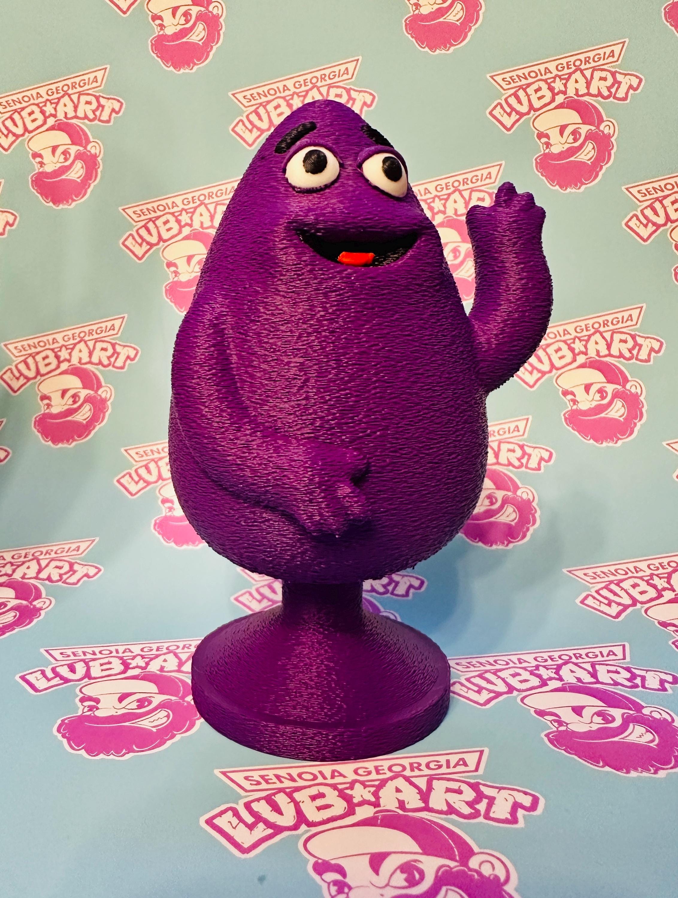 Purple Monster Plug 3D Print Statue Figure Food Funny Humor Butt