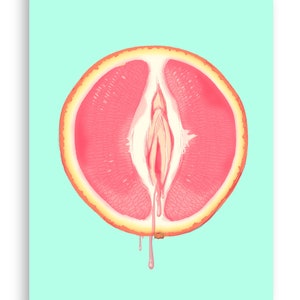 Grapefruit fine art print poster woondecoratie muurkunst digitaal