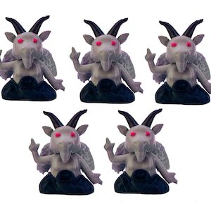 Baby Baphomet 3D Print – Alternative Jesus Humor (5 Pack) – PLA Sculpted by LVB