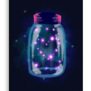 Feuerfliegen Fine Art Print Poster Wohnkultur Wandkunst Digital