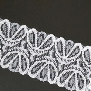 2-1 / 4 Zoll / 5,7 cm breit - 5 yds - 50 yds Non Stretch Braut Weiß Polyester Spitzenbesatz für Rock, Bluse, Abendkleid Brauchen Sie Sew On L377
