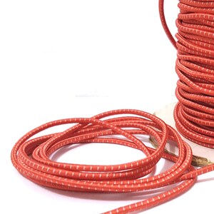 2 mm breed - 5 yds - 10 yds Oranje met grijze steek Trekkoord Rond trekkoord Elastisch koord Touw Naaien ET31
