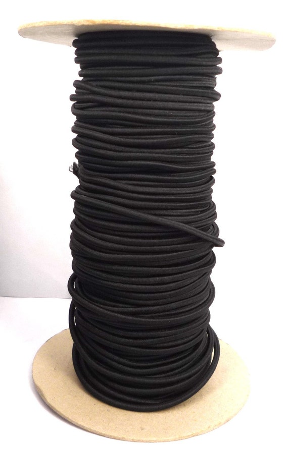Black Elastic Drawstring Round Elastic Thread Elastic Cord Etsy