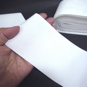 3 inch / 7.6 cm width 3 yds 20 yds Soft hand feel White Waistband Elastic Band Trim thickness 0.5mm Need Sew On EB25 image 9
