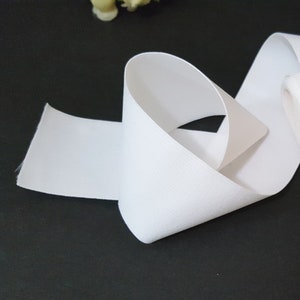 3 inch / 7.6 cm width 3 yds 20 yds Soft hand feel White Waistband Elastic Band Trim thickness 0.5mm Need Sew On EB25 image 7