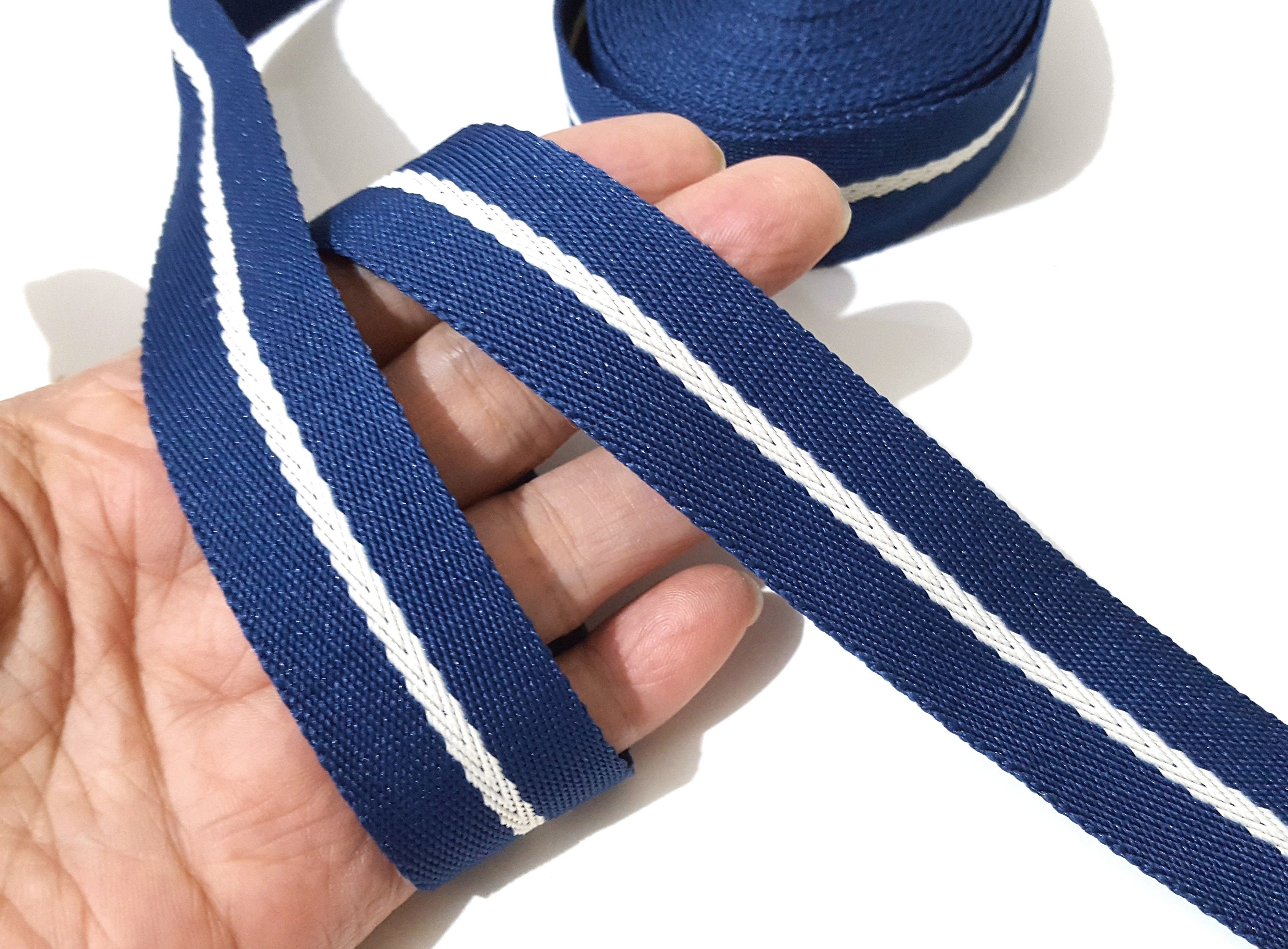 Tight weave cotton ribbon - 1/4 width / Navy – Partyloving