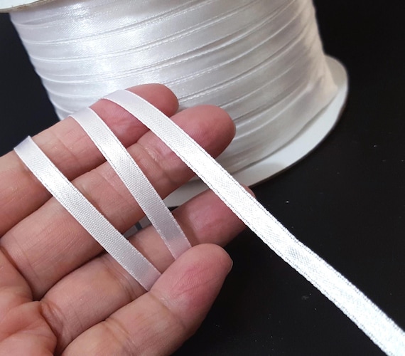 Almost 1 4 Inch 3 16 Inch 5mm Wide 50 300 Yds White Nylon Satin Ribbon Single Faced Shoulder Hanger Loop Card Making Wrap S15 Etsy UK