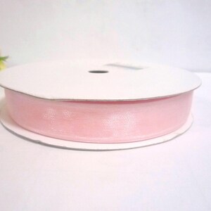 50yd /45 mtr 1 rouleau Ruban d’organza rose 3/8 », 1/2 », 5/8 », 3/4 », 1 » / 1cm , 1.3cm , 1.6cm , 1.9cm, 2.5cm de large Décoration d’emballage O28