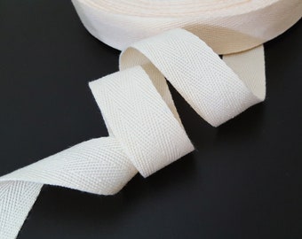 1 inch 25mm width - 5 yds  - 50 yds Pastel Yellow (near Beige) Cotton  2 Arrow Twill Tape Wrapping Binding Tape Bias Tape DIY TR9