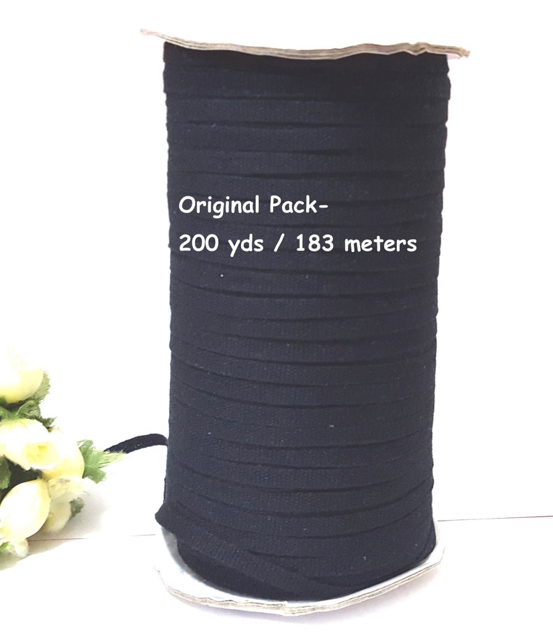 May include: A roll of black elastic band, 200 yards / 183 meters. Original Pack - 200 yds / 183 meters.