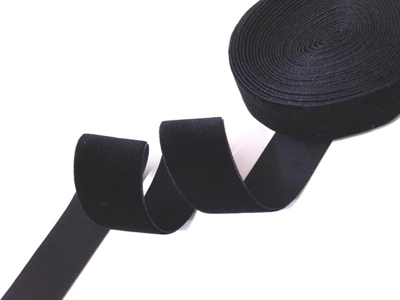 Black velvet ribbon 25 mm
