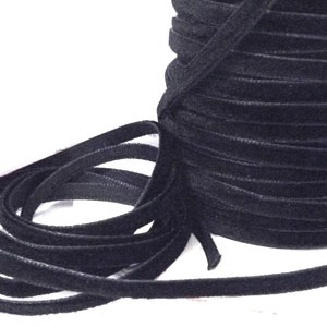 1/8 pouce/3,5 mm (près de 4 mm) largeur - 5 yds -110 yds Ruban de velours noir pour fabrication de cartes, fête de mariage, emballage W37