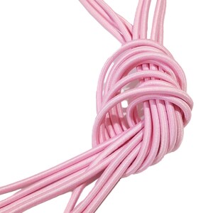 Ongeveer 3 mm diameter - 5 yds - 10 yds Roze Elastisch Trekkoord Ronde Trekkoord Elastisch Koord Touw Naaien ET52