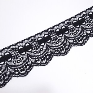 2 inch / 5cm width - 5 yds - 20 yds Un Stretch Black Mesh Polyester Lace Mesh Lace  Need Sew On L196