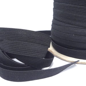 3/4 Zoll 20mm Breite / 1mm Dicke - 5yds -50 yds Dicker Heavy Duty Schwarzer Bund Elastisches Band Bastelbedarf, Need Sew On EB10
