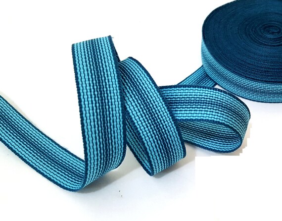 Nine Stripe Webbing: Blue & Light Blue Nine Stripe Webbing: Blue & Light Blue
