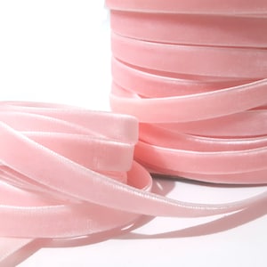3/8 inch / 1cm / 10mm width - 5 yds - 33 yds Pink Velvet Ribbon Trim Craft Wrap W10