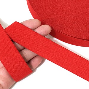 1 inch 2.5 cm width - 3 -10 yds Red Elastic Band  Waistband Crafts Supply  0.9mm thickness Need Sew On EB75
